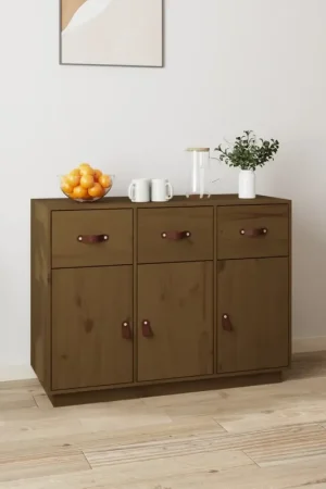 Ultimissimo Modello Credenza ambra 100x40x75 cm in Legno Massello di Pino