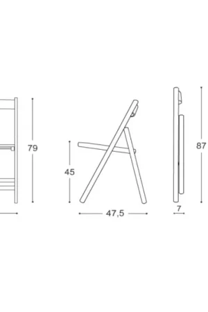 Direttamente Dal Produttore Set 4 sedia pieghevole in legno Penelope colore noce