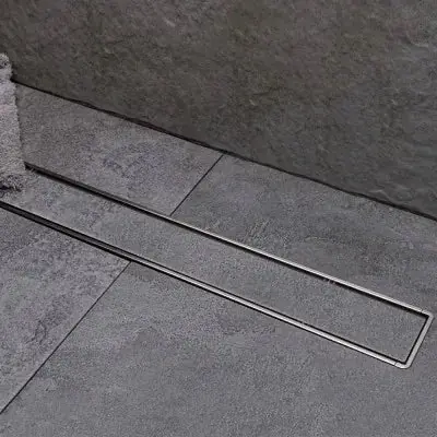 Pagamento Sicuro Canalina doccia a pavimento 65 cm con cover piastrellabile in acciaio inox e scarico incluso