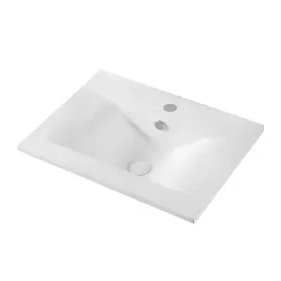A Buon Prezzo Lavabo da incasso soprapiano rettangolare 62x46 cm in ceramica lucida