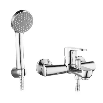 Miscelatore vasca cromato con duplex e kit doccia serie Paco Direttamente Dal Produttore