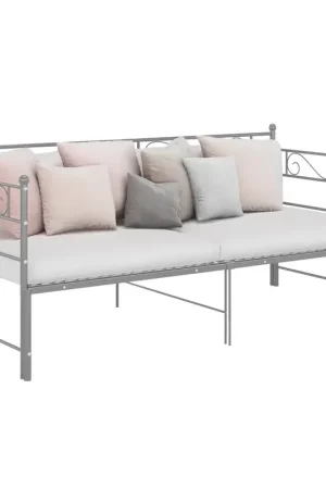 Telaio Divano Letto Estraibile Grigio in Metallo 90x200 cm Subito Disponibile