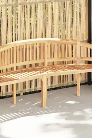Panchina a Forma di Banana 200 cm in Legno Massello di Teak Promozione Esclusiva