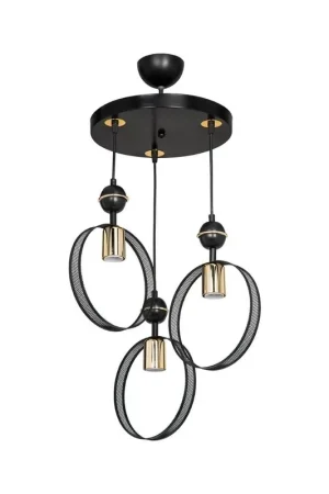 Prezzo Basso Lampada a sospensione con tre portalampada a cerchio Esin MDL4423