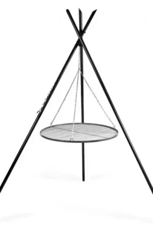 A Buon Prezzo Barbecue Treppiede “TIPI” da 210 cm con Griglia in Acciaio Inox da 70 cm