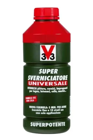 V33 Super Sverniciatore Universale Elimina Vernici Pitture Impregnanti Colla Formato: 0,5 Lt Super Prezzo