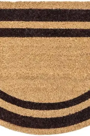 Zerbino Cocco Naturale Esterno Porta Entrata Retro Antiscivolo Raschiafango Semiluna Marrone Offerta Speciale