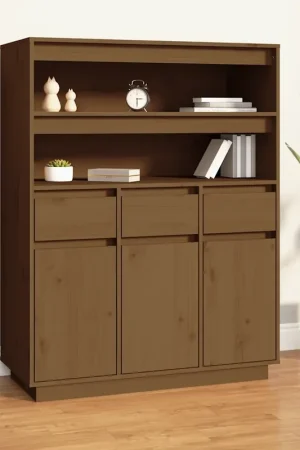 A Buon Prezzo Credenza ambra 89x40x116,5 cm in Legno Massello di Pino