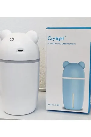 Mini umidificatore ambiente bambini 200 ml, orsetto, luce notturna RGB, USB Miglior Prezzo
