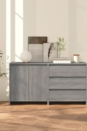 A Buon Prezzo Credenze 2 pz Grigio Sonoma in Legno Multistrato