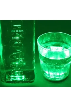 2 luci LED sottobottiglia sottobicchiere verdi decorazione festa matrimonio Occasione