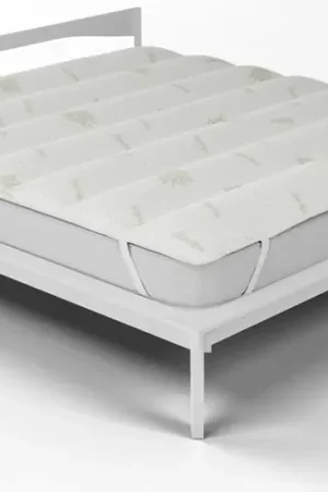 Occasione Imperdibile Topper Trapuntato Imbottito Singolo con Elastici Aloe Vera Bianco