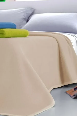 A Buon Prezzo Coperta Misto Lana Singola 350gr Cober Jenny Beige