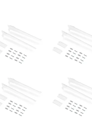 Consegna Rapida Kit per Fissaggio Mensole 230 mm in Acciaio Emuca Bianco