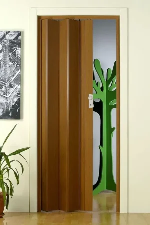 Compra Online Porta a Soffietto da Interno 83x214 cm in PVC Caroline Legno Scuro