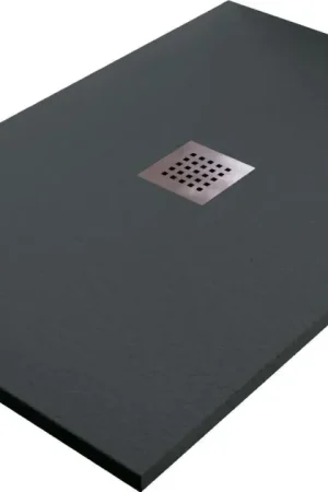 A Buon Prezzo Piatto Doccia in Pietra 75x120 cm Bonussi Ardesia Stone Central Grigio Antracite