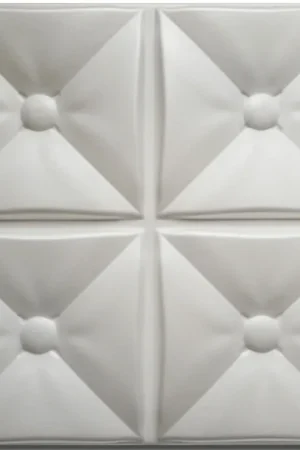 10/20mq di Pannelli in XPS (polistirene compatto) 3D a soffitto o Parete 50x50x2cm Bianchi 4 modelli - 20mq di cuscini Ultimissimo Modello