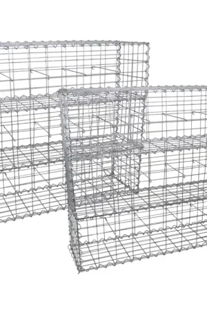6 Gabbioni per Sassi da Giardino e da Esterno 100cm x 30cm x 30cm in Acciaio Nuova Collezione