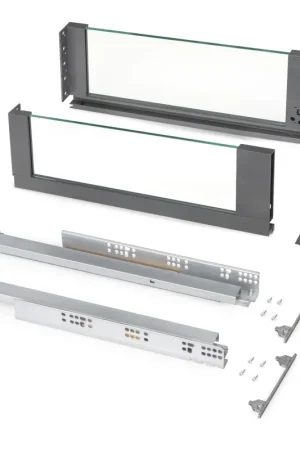 Cassetto esterno Vertex 40 kg altezza 178mm con sponde in vetro Must-Have