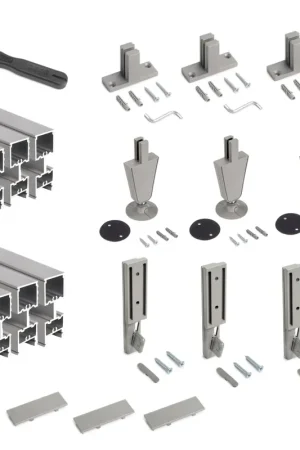 Offerta Speciale Kit struttura modulare Zero con ferramenta e profili per il montaggio a pavimento e a parete con dispositivo di livellamento circolare