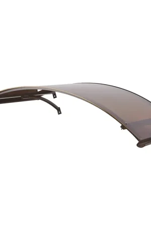 Pensilina Tettoia ad Arco in Policarbonato Compatto Satinato Bronzo 160x120 cm Compra Adesso