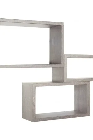 Compra Adesso Set di 3 Mensole da Muro, Libreria Sospesa, Libreria Parete, Rovere Grigio Nuovo, 45x27 p15,5 cm, 40x22 p15,5 cm e 35x17 p15,5 cm - Trittico