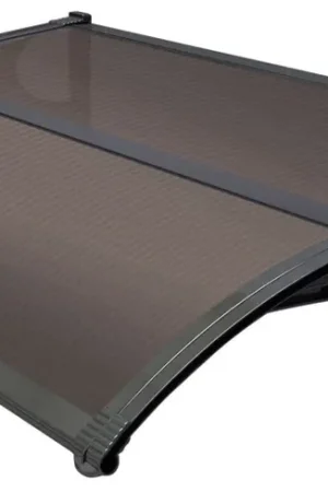 Promo Stagionale Pensilina Tettoia in Policarbonato Alveolare 135x100 cm Ranieri Marrone