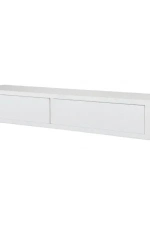 Mensola da Muro con Cassetto, Comodino Sospeso, Mensola da Parete, 88,2x13,4 p20 cm, Bianco - Made in Italy Must-Have