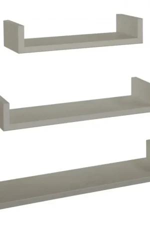 Acquista Ora Set di 3 Mensole da Muro, Mensole Muro Design, Mensola da Parete, Marrone Talpa, 60x8 p15,5 cm, 50x8 p15,5 cm e 40x8 p15,5 cm - Calamita