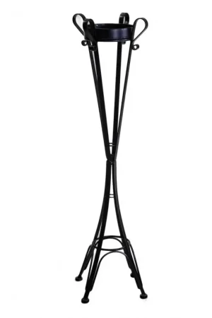 Consegna Rapida Posacenere a stelo metallo nero cm 34x34h116 da esterno