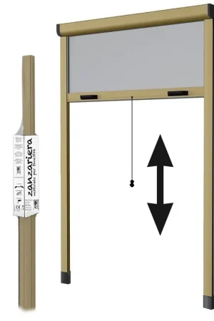ZANZARIERA VERTICALE RIDUCIBILE 120X170 A RULLO CON FRIZIONE BRONZATA MADE IN ITALY Must-Have