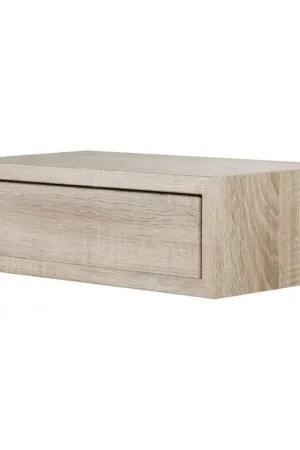 Direttamente Dal Produttore Mensola da Muro con Cassetto, Comodino Sospeso, Mensola da Parete, Rovere Sagerau, 45x14,3 p23,7 cm - Legolo Maxi